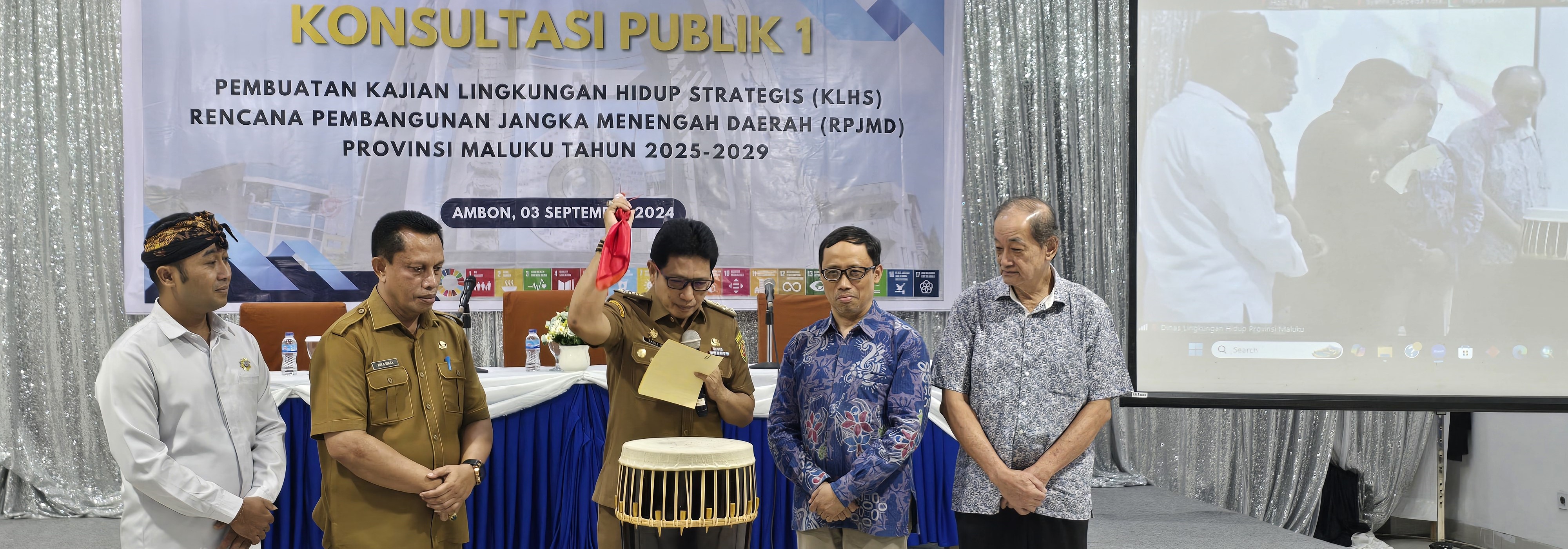 Pembukaan KP1 Pembuatan KLHS RPJMD Provinsi Maluku Tahun 2025-2029 oleh Pj. Gubernur Maluku